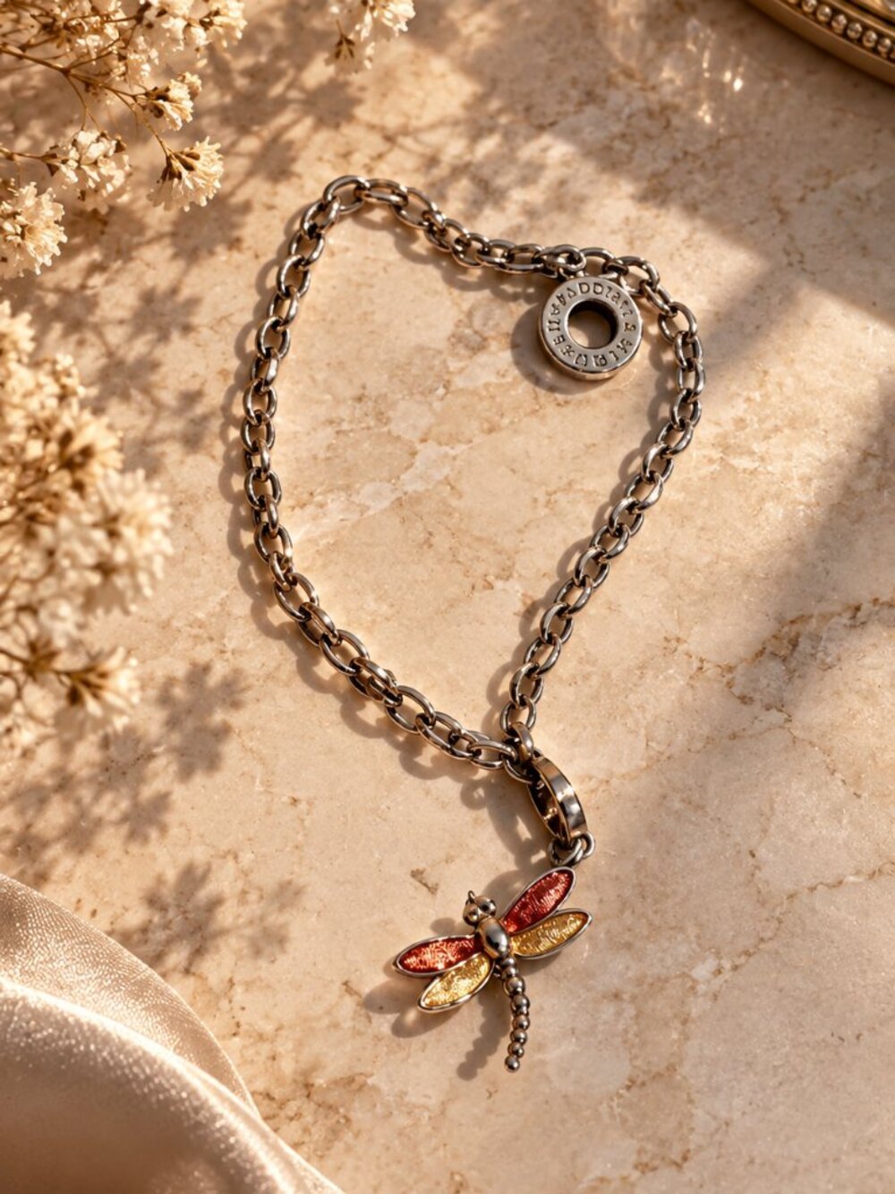 Thomas Sabo Charm Club Sterling Silver Dragonfly Charm Bracelet Set